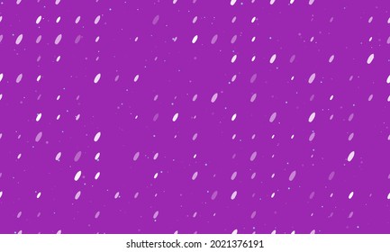Seamless background pattern of evenly spaced white surf board symbols of different sizes and opacity. Vector illustration on purple background with stars