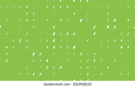 Seamless background pattern of evenly spaced white surf board symbols of different sizes and opacity. Vector illustration on light green background with stars