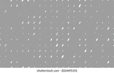 Seamless background pattern of evenly spaced white surf board symbols of different sizes and opacity. Vector illustration on grey background with stars