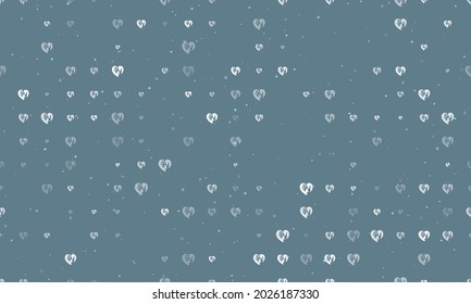 Seamless background pattern of evenly spaced white mom with baby symbols of different sizes and opacity. Vector illustration on blue grey background with stars