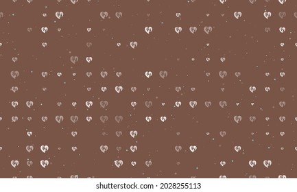 Seamless background pattern of evenly spaced white mom with baby symbols of different sizes and opacity. Vector illustration on brown background with stars
