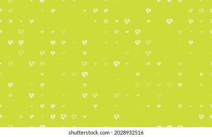 Seamless background pattern of evenly spaced white mom with baby symbols of different sizes and opacity. Vector illustration on lime background with stars