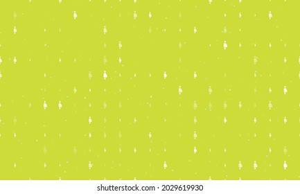 Seamless background pattern of evenly spaced white pregnant woman symbols of different sizes and opacity. Vector illustration on lime background with stars