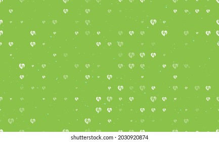 Seamless background pattern of evenly spaced white mom with baby symbols of different sizes and opacity. Vector illustration on light green background with stars