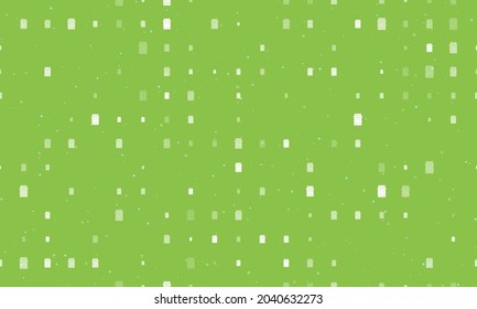 Seamless background pattern of evenly spaced white jar of jam symbols of different sizes and opacity. Vector illustration on light green background with stars
