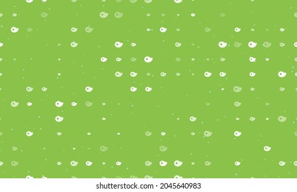 Patrón de fondo sin foco de símbolos de filete blanco de diferente tamaño y opacidad. Ilustración del vector sobre fondo verde claro con estrellas