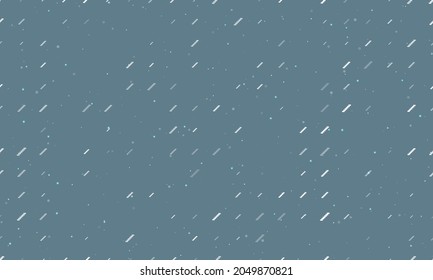 Seamless background pattern of evenly spaced white stairs symbols of different sizes and opacity. Vector illustration on blue grey background with stars