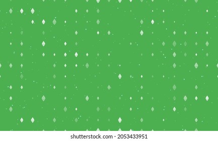 Nahtlose Hintergrundmuster mit gleichmäßig verteilten weißen ätherischen Symbolen unterschiedlicher Größe und Deckkraft. Vektorgrafik auf grünem Hintergrund mit Sternen