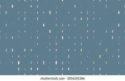 Seamless background pattern of evenly spaced white beer can symbols of different sizes and opacity. Vector illustration on blue gray background with stars