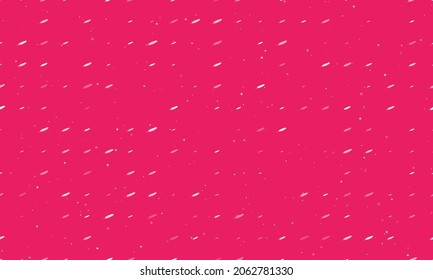 Patrón de fondo sin foco de símbolos de plumas blancas uniformemente espaciados de diferentes tamaños y opacidad. Ilustración del vector sobre fondo rosa con estrellas