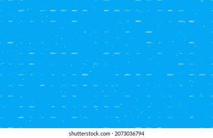 Seamless background pattern of evenly spaced white brexit symbols of different sizes and opacity. Vector illustration on light blue background with stars