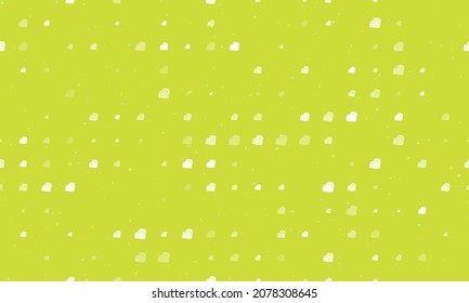 Seamless background pattern of evenly spaced white boxing gloves symbols of different sizes and opacity. Vector illustration on lime background with stars