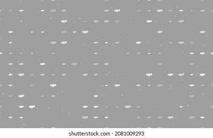 Seamless background pattern of evenly spaced white handshake symbols of different sizes and opacity. Vector illustration on grey background with stars