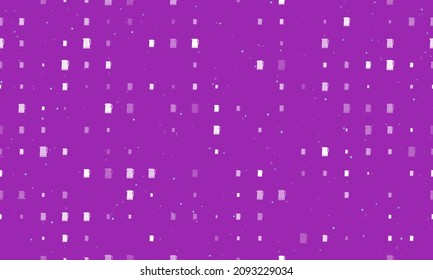 Seamless background pattern of evenly spaced white kettle symbols of different sizes and opacity. Vector illustration on purple background with stars