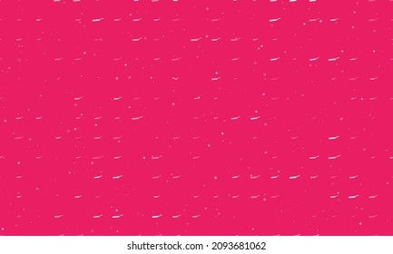 Seamless background pattern of evenly spaced white pan symbols of different sizes and opacity. Vector illustration on pink background with stars