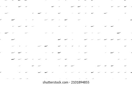 Seamless background pattern of evenly spaced black pan symbols of different sizes and opacity. Vector illustration on white background