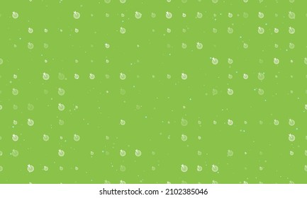 Seamless background pattern of evenly spaced white goal symbols of different sizes and opacity. Vector illustration on light green background with stars