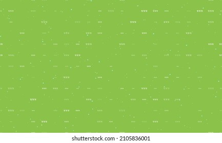 Seamless background pattern of evenly spaced white www symbols of different sizes and opacity. Vector illustration on light green background with stars