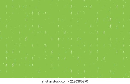 Seamless background pattern of evenly spaced white football soccer symbols of different sizes and opacity. Vector illustration on light green background with stars