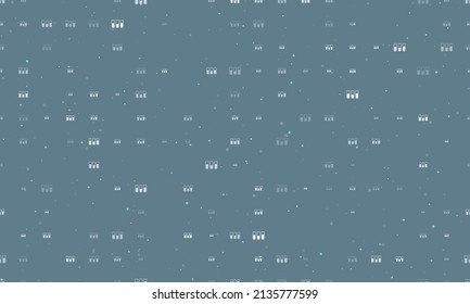 Seamless background pattern of evenly spaced white water game symbols of different sizes and opacity. Vector illustration on blue gray background with stars