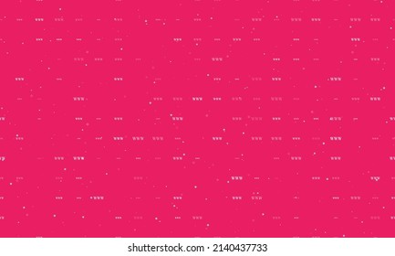 Seamless background pattern of evenly spaced white www symbols of different sizes and opacity. Vector illustration on pink background with stars