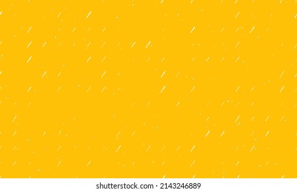 Seamless background pattern of evenly spaced white kitchen knife symbols of different sizes and opacity. Vector illustration on amber background with stars
