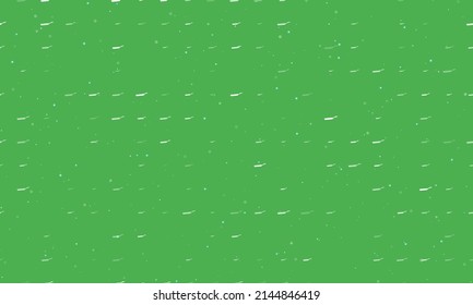 Seamless background pattern of evenly spaced white pan symbols of different sizes and opacity. Vector illustration on green background with stars
