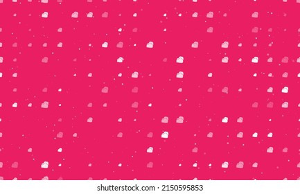Seamless background pattern of evenly spaced white boxing gloves symbols of different sizes and opacity. Vector illustration on pink background with stars
