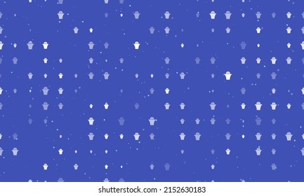 Seamless background pattern of evenly spaced white basketball symbols of different sizes and opacity. Vector illustration on indigo background with stars