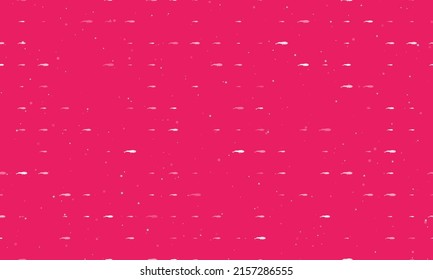 Seamless background pattern of evenly spaced white whale symbols of different sizes and opacity. Vector illustration on pink background with stars