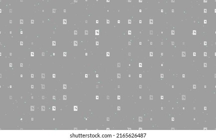Seamless background pattern of evenly spaced white washer symbols of different sizes and opacity. Vector illustration on grey background with stars