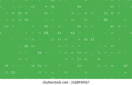 Seamless background pattern of evenly spaced white football goal symbols of different sizes and opacity. Vector illustration on green background with stars