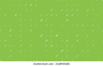 Seamless background pattern of evenly spaced white mens razor symbols of different sizes and opacity. Vector illustration on light green background with stars