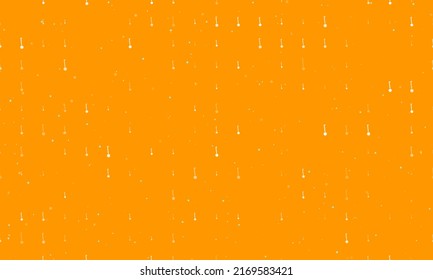Seamless background pattern of evenly spaced white gyroscooters of different sizes and opacity. Vector illustration on orange background with stars