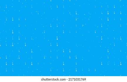 Seamless background pattern of evenly spaced white gyroscooters of different sizes and opacity. Vector illustration on light blue background with stars