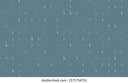 Seamless background pattern of evenly spaced white gyroscooters of different sizes and opacity. Vector illustration on blue gray background with stars