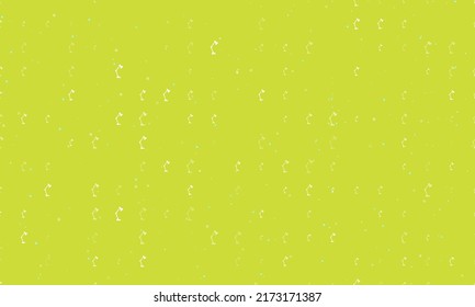 Seamless background pattern of evenly spaced white table lamp symbols of different sizes and opacity. Vector illustration on lime background with stars