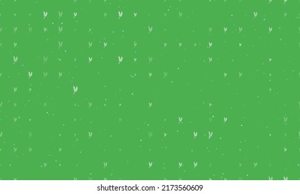 Seamless background pattern of evenly spaced white wheat symbols of different sizes and opacity. Vector illustration on green background with stars