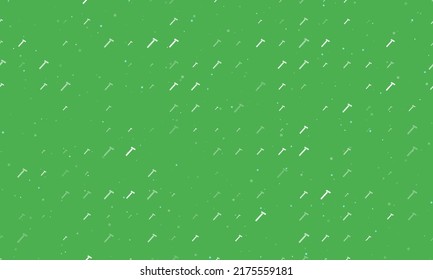 Seamless background pattern of evenly spaced white mens razor symbols of different sizes and opacity. Vector illustration on green background with stars