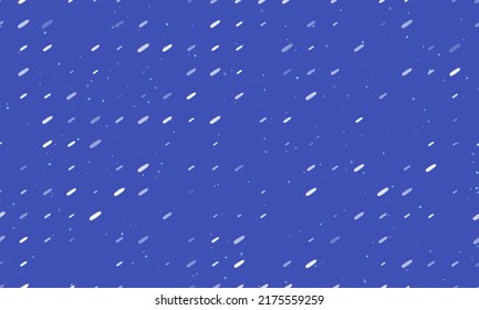 Seamless background pattern of evenly spaced white zucchini symbols of different sizes and opacity. Vector illustration on indigo background with stars