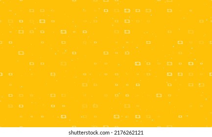 Seamless background pattern of evenly spaced white football goal symbols of different sizes and opacity. Vector illustration on amber background with stars