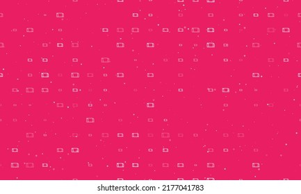 Seamless background pattern of evenly spaced white football goal symbols of different sizes and opacity. Vector illustration on pink background with stars