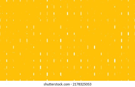 Seamless background pattern of evenly spaced white shampoo symbols of different sizes and opacity. Vector illustration on amber background with stars