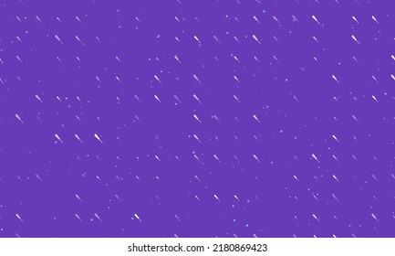 Seamless background pattern of evenly spaced white screwdriver symbols of different sizes and opacity. Vector illustration on deep purple background with stars