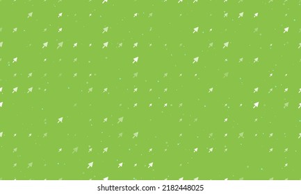 Nahtlose Hintergrundmuster mit gleichmäßig verteilten weißen Trommelsymbolen unterschiedlicher Größe und Deckkraft. Vektorgrafik auf hellgrünem Hintergrund mit Sternen