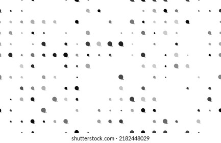 Seamless background pattern of evenly spaced black tape measure symbols of different sizes and opacity. Vector illustration on white background