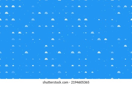 Seamless background pattern of evenly spaced white printed circuit boards of different sizes and opacity. Vector illustration on blue background with stars