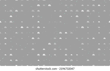 Seamless background pattern of evenly spaced white printed circuit boards of different sizes and opacity. Vector illustration on grey background with stars