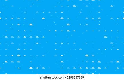 Seamless background pattern of evenly spaced white printed circuit boards of different sizes and opacity. Vector illustration on light blue background with stars