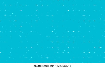 Seamless background pattern of evenly spaced white helicopter symbols of different sizes and opacity. Vector illustration on cyan background with stars